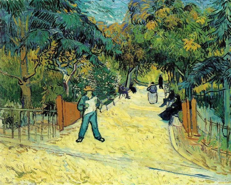 Vincent van Gogh Entrance to the Public Garden in Arles